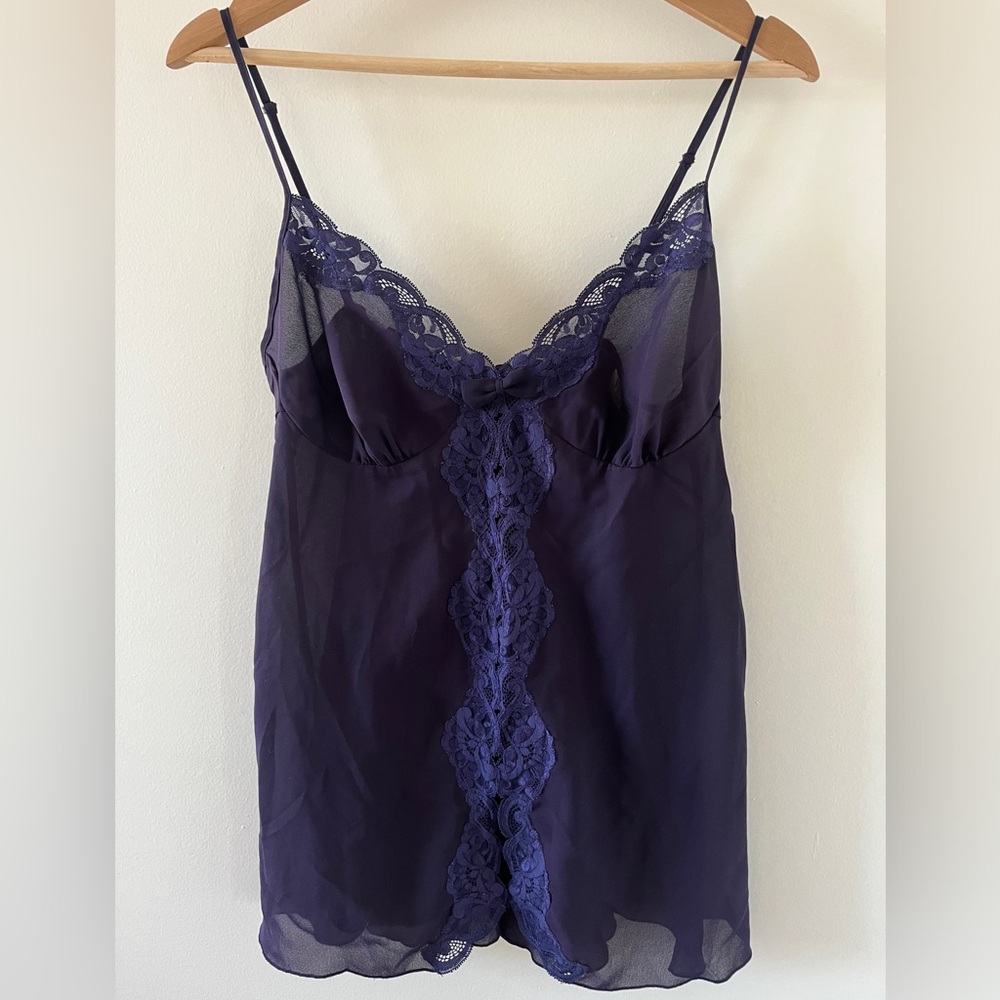 Victoria’s Secret Gold Label | vintage (90s) | lacy babydoll camisole w. bow - Picture 2 of 7